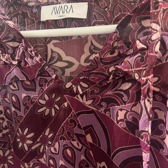 Avara Women's Floral Top - Purple - Picture 2 of 3